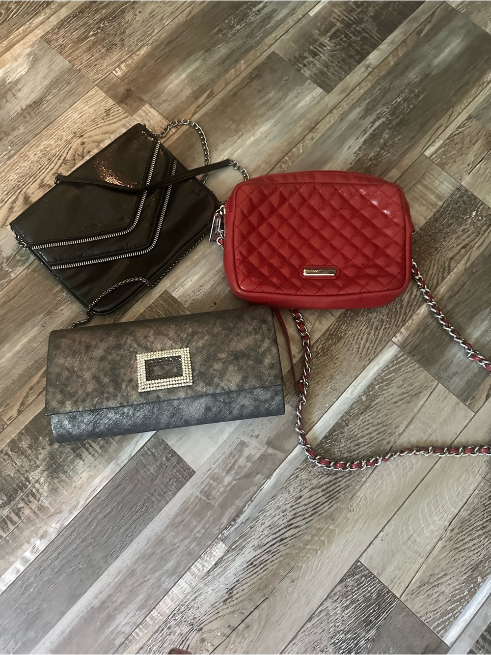 Quilted Red Crossbody Bag with Chain Strap - Designer-Inspired